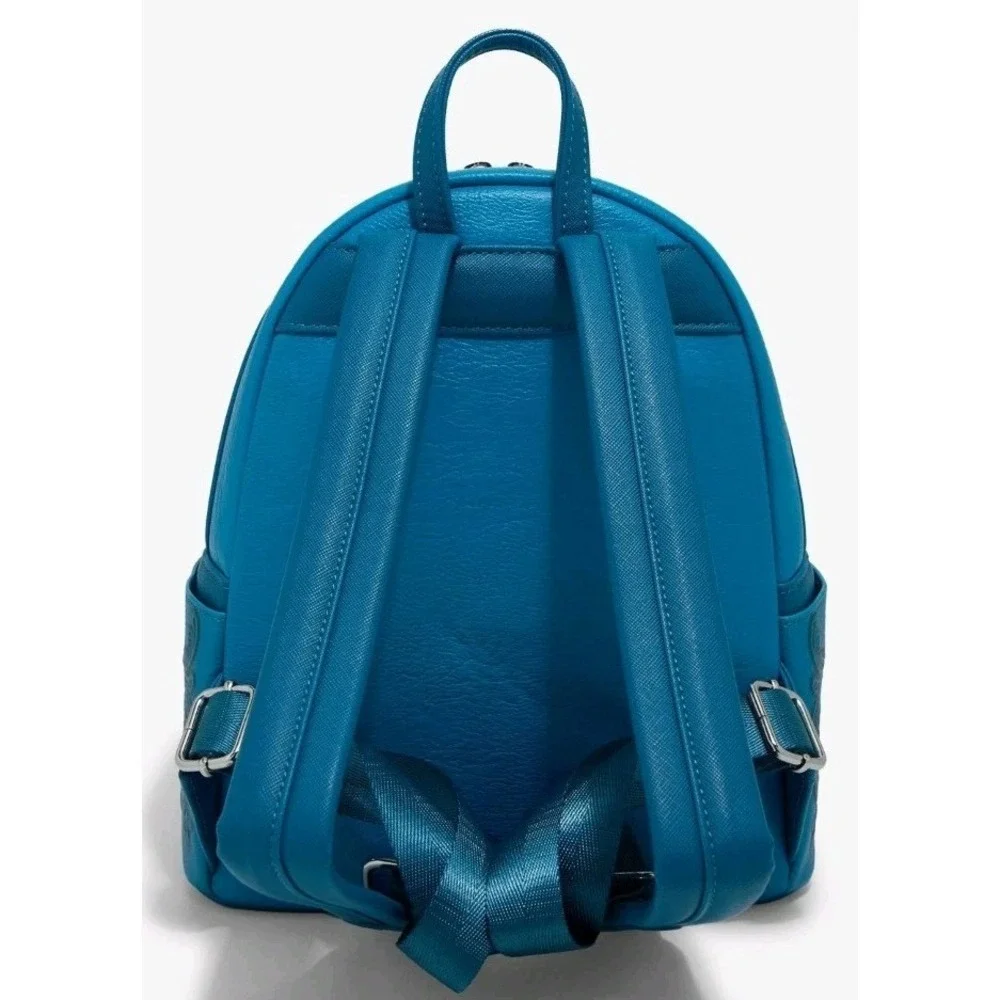 NEW Loungefly‎ Disney Lilo & Stitch BLUE Tonal Stitch Carving Mini Backpack